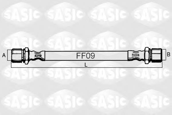 SBH6366 Sasic tubo flexible de frenos trasero