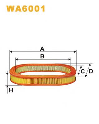 WA6001 WIX filtro de aire