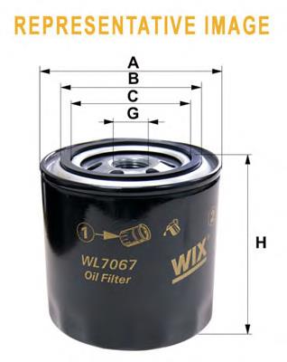 WL7074 WIX filtro de aceite