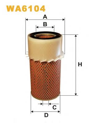 WA6104 WIX filtro de aire