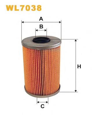 WL7038 WIX filtro de aceite