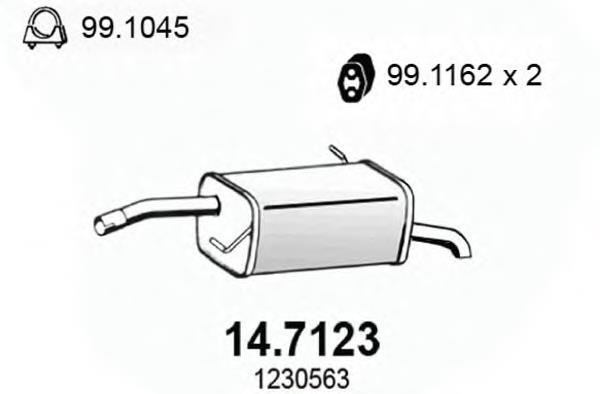 14.7123 Asso silenciador posterior