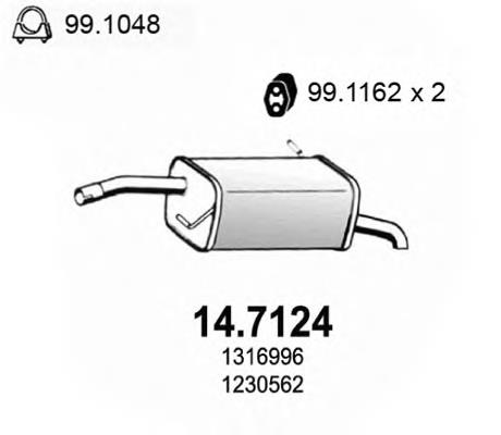 14.7124 Asso silenciador posterior