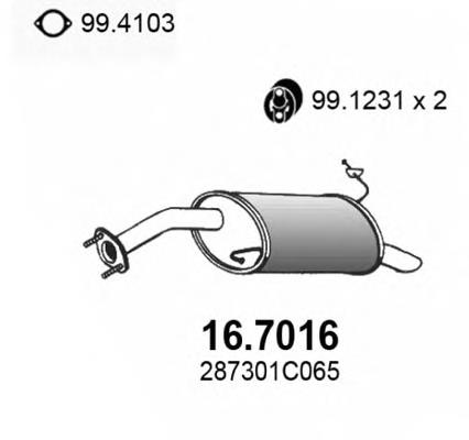 16.7016 Asso silenciador posterior