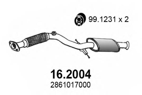 16.2004 Asso silenciador delantero