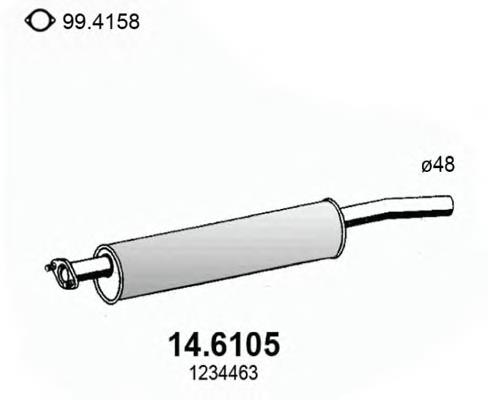 14.6105 Asso silenciador delantero