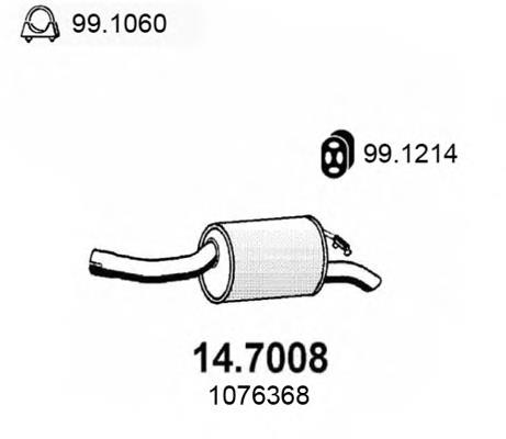 14.7008 Asso silenciador posterior