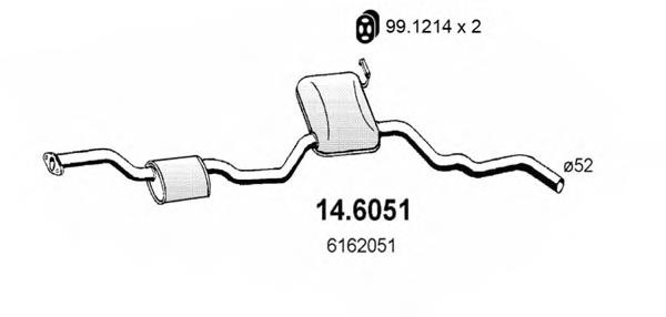 14.6051 Asso silenciador del medio