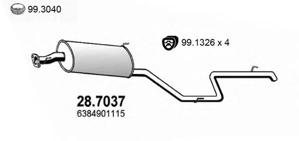 28.7037 Asso silenciador posterior