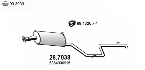 28.7038 Asso silenciador posterior