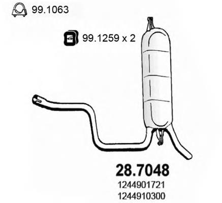 28.7048 Asso silenciador posterior