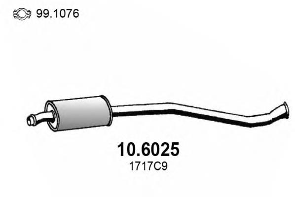  Silenciador del medio para Citroen ZX N2