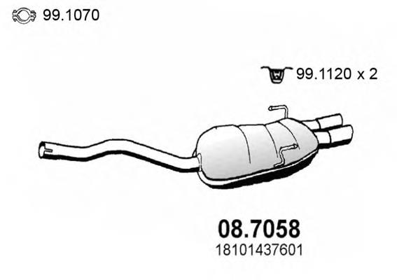 08.7058 Asso silenciador posterior