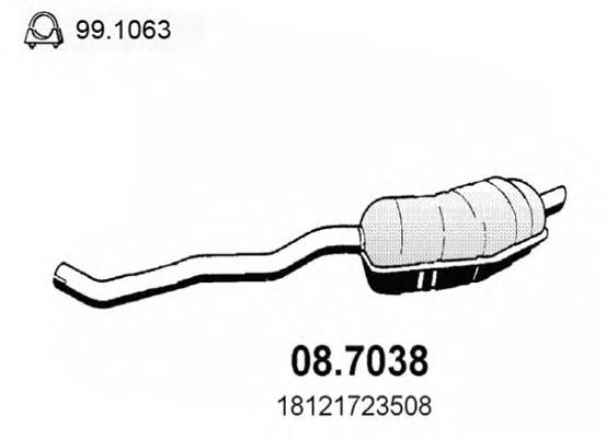 08.7038 Asso silenciador posterior