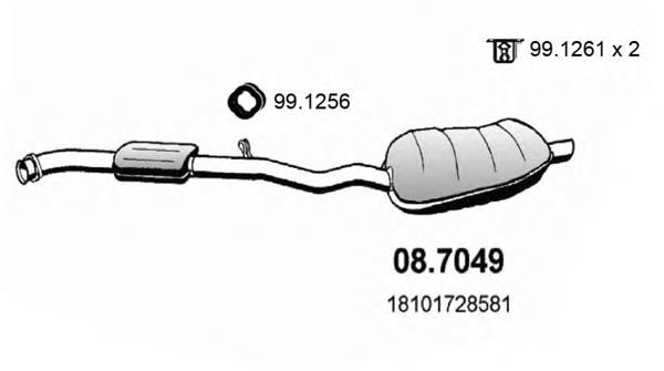 08.7049 Asso silenciador posterior