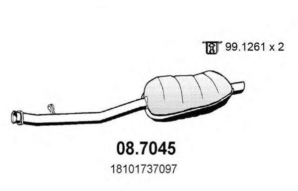 08.7045 Asso silenciador posterior
