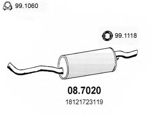 08.7020 Asso silenciador posterior