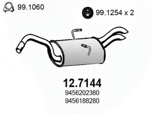  Silenciador posterior para Fiat Ulysse 220