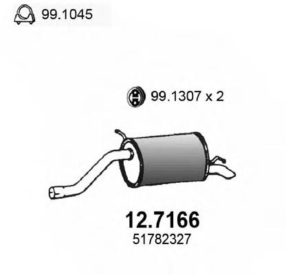127166 Asso silenciador posterior