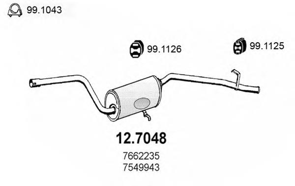 12.7048 Asso silenciador posterior