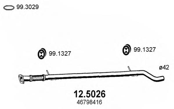 46798416 Fiat/Alfa/Lancia silenciador del medio