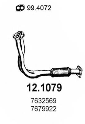 7679922 Fiat/Alfa/Lancia tubo de admisión del silenciador de escape delantero