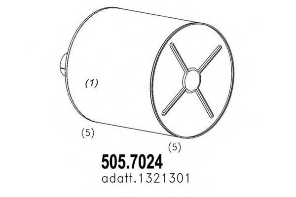 505.7024 Asso silenciador del medio