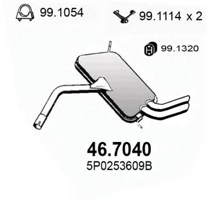 46.7040 Asso silenciador posterior