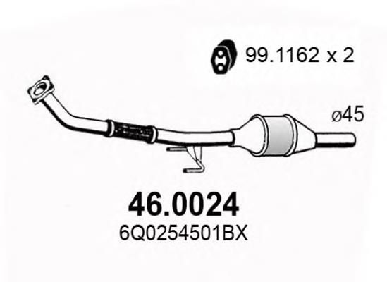 46.0024 Asso silenciador delantero