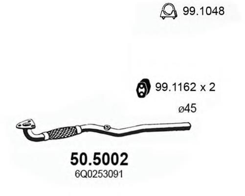 50.5002 Asso silenciador delantero