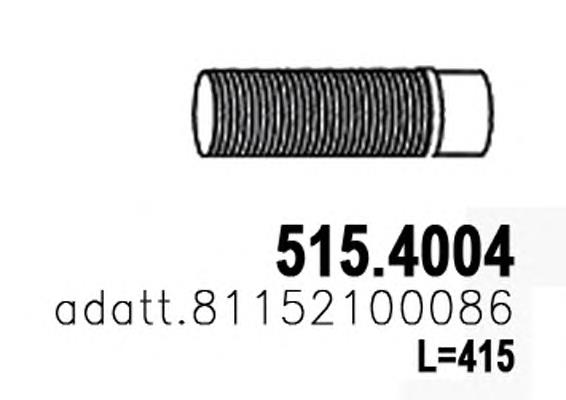 515.4004 Asso chapa ondulada del silenciador