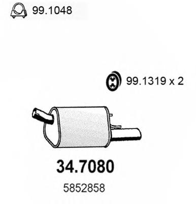 34.7080 Asso silenciador posterior