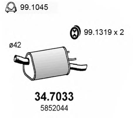 34.7033 Asso silenciador posterior