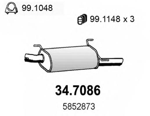 5852341 Opel silenciador posterior