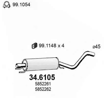 34.6105 Asso silenciador del medio