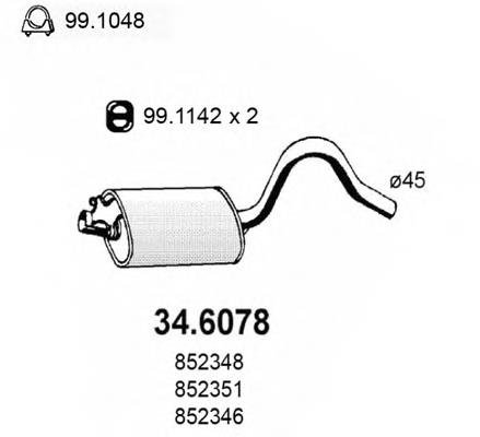 34.6078 Asso silenciador del medio