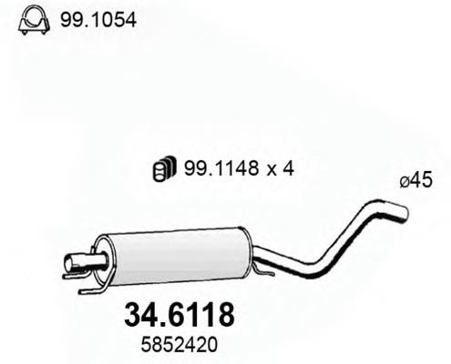 346118 Asso silenciador del medio