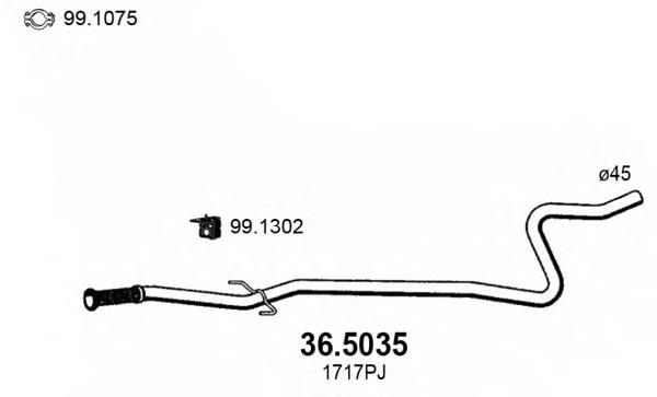  Silenciador del medio para Peugeot 208 CA, CC