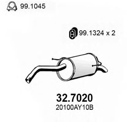  Silenciador posterior para Nissan Note E11