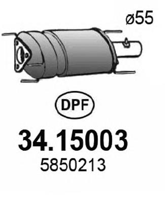 34.15003 Asso filtro hollín/partículas, sistema escape