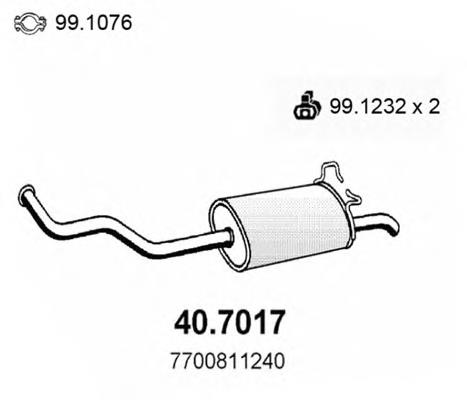 40.7017 Asso silenciador posterior