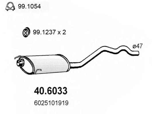 40.6033 Asso silenciador del medio