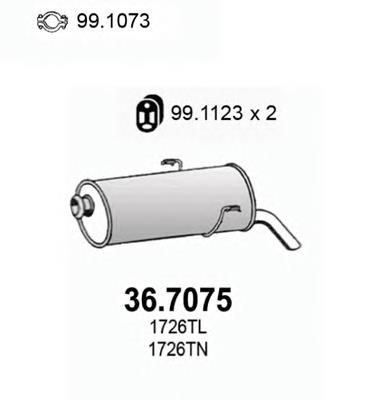 36.7075 Asso silenciador posterior