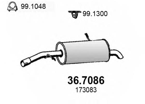 36.7086 Asso silenciador posterior