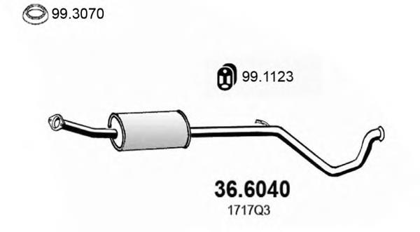 366040 Asso silenciador del medio