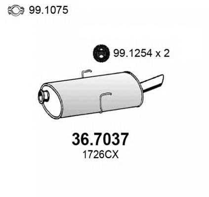 36.7037 Asso silenciador posterior