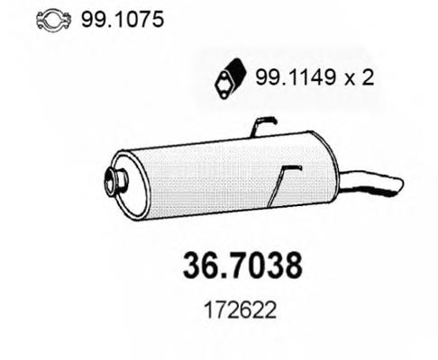 36.7038 Asso silenciador posterior