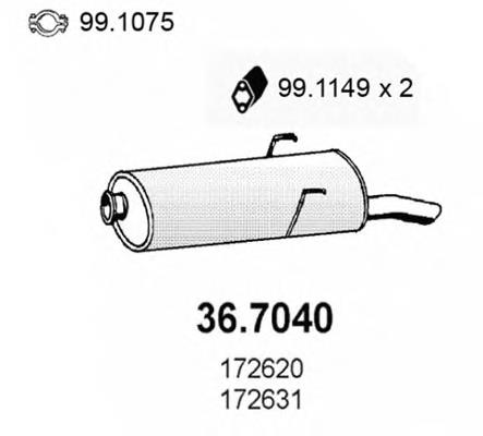 36.7040 Asso silenciador posterior