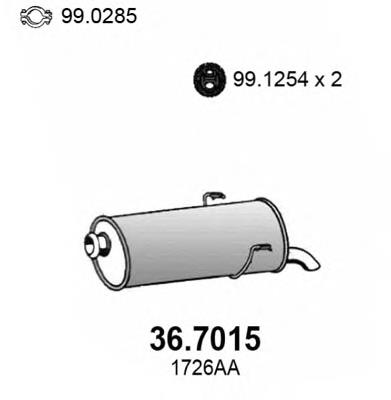 36.7015 Asso silenciador posterior