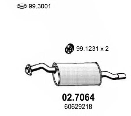  Silenciador posterior para Alfa Romeo 166 936